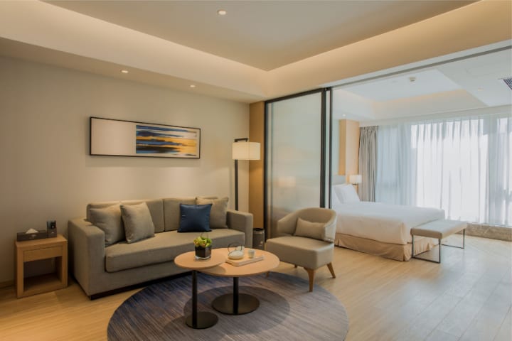 莎玛杭州酒店式公寓紫金港为客人提供一个舒适和风格