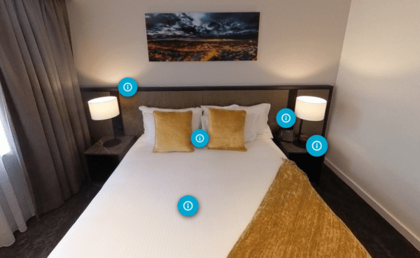酒店房间床上的形象在身临其境半岛手机端下载的学习课程